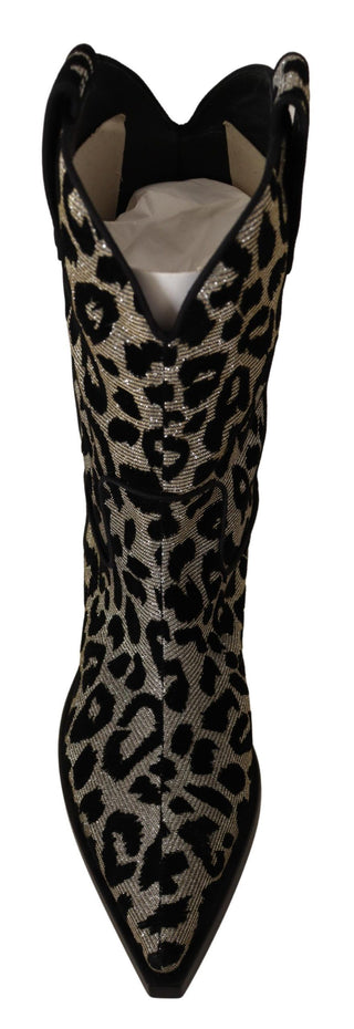 Elegant Leopard Print Mid Calf Boots - Luxury for You