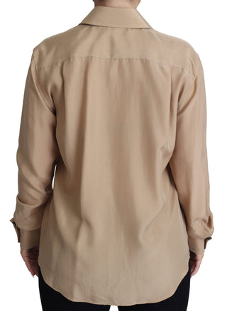 Elegant Beige Silk Shirt - Luxury for You