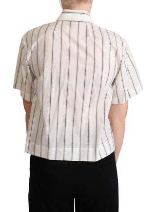 Elegant Striped Cotton Polo Top - Luxury for You