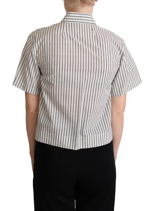 Chic Monochrome Striped Polo Shirt - Luxury for You