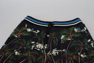 Volcano Print Casual Knee-length Shorts