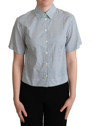 Elegant Polka Dot Cotton Polo Shirt - Luxury for You