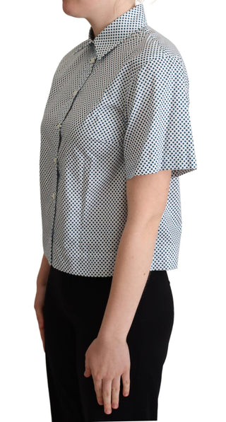 Elegant Polka Dot Cotton Polo Shirt - Luxury for You