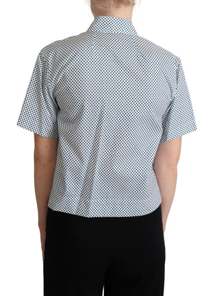 Elegant Polka Dot Cotton Polo Shirt - Luxury for You