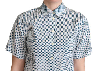 Elegant Polka Dot Cotton Polo Shirt - Luxury for You