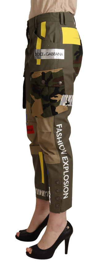 Chic Multicolor Patched Cargo Pants - Luxury for You