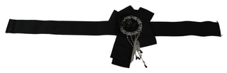 Elegant Black Crystal Waist Belt - Luxury for You