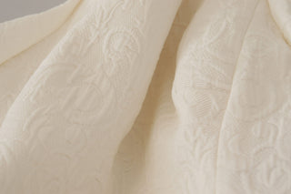 Exquisite Jacquard Midi Dress In White