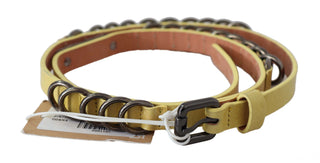 Chic Yellow Leather Skinny Belt - Luxury for You