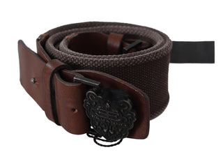 Classic Dark Brown Leather Belt With Logo Buckle - Luxury for You