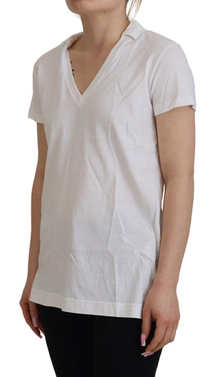 Elegant White Cotton Top Tee