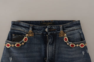 High Waist Skinny Designer Jeans In Blue