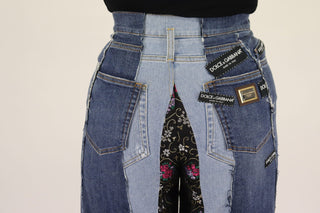 High-waist Multicolor Wide-cut Jeans