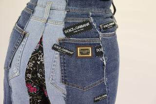 High-waist Multicolor Wide-cut Jeans