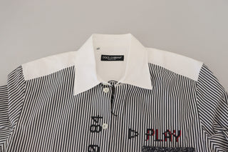 Slim Fit Striped Casual Shirt With Channel Motive