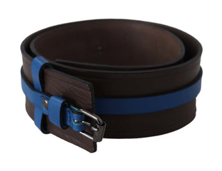 Elegant Brown Leather Belt With Blue Lining - Luxury for You