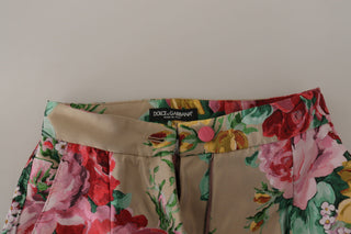 Floral High-waist Dress Pants