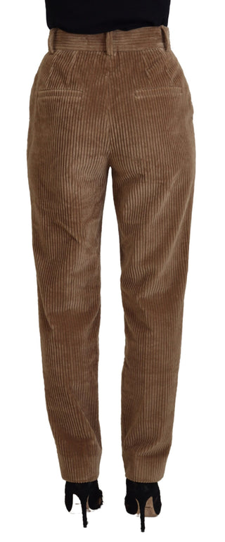 Elegant Brown Corduroy Pants For Sophisticated Style