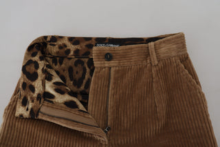 Elegant Brown Corduroy Pants For Sophisticated Style