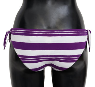 Chic Striped Bikini Bottom - Effortless Poolside Glamour - Luxury for You