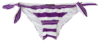 Chic Striped Bikini Bottom - Effortless Poolside Glamour - Luxury for You