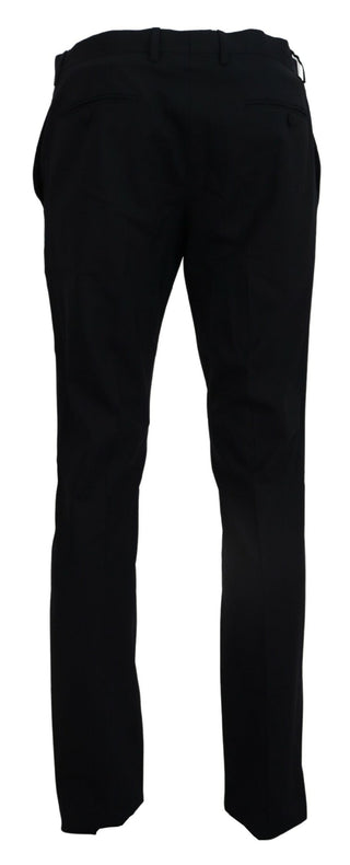 Elegant Slim Fit Dress Pants In Blue