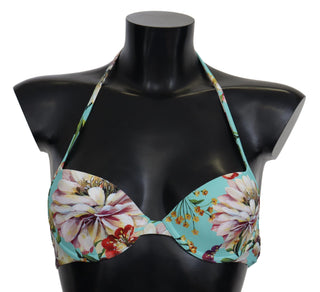 Chic Mint Green Floral Bikini Top - Luxury for You