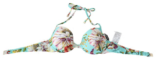 Chic Mint Green Floral Bikini Top - Luxury for You