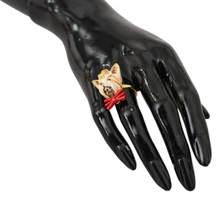 Chic Canine Gold-tone Statement Ring - Luxury for You