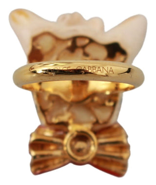 Chic Canine Gold-tone Statement Ring - Luxury for You