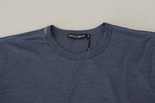 Silken Blue Crewneck Tee – A Touch Of Elegance