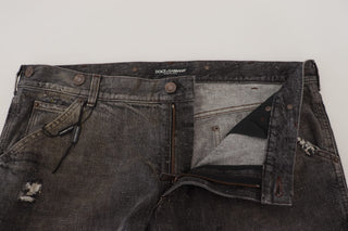 Exquisite Gray Denim Pants For The Modern Gentleman