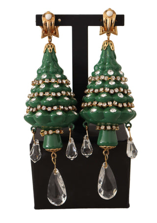 Enchanting Crystal Christmas Tree Clip-on Earrings - Luxury for You