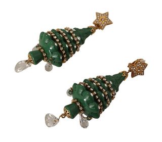 Enchanting Crystal Christmas Tree Clip-on Earrings - Luxury for You