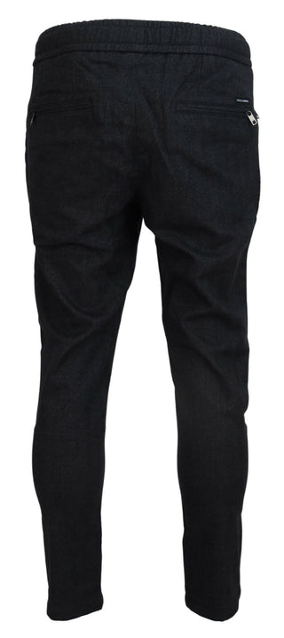 Elegant Grey Cotton Joggers For Men