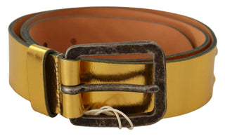 Elegant Gold Genuine Leather Men's Belt - Luxury for You