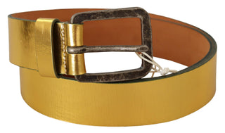 Elegant Gold Genuine Leather Men's Belt - Luxury for You