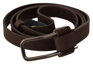 Elegant Brown Fashion Belt With Silver-tone Buckle - Luxury for You