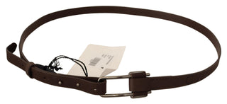 Elegant Brown Fashion Belt With Silver-tone Buckle - Luxury for You