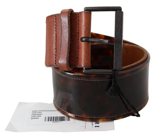 Elegant Dark Brown Leather Belt With Vintage Buckle - Luxury for You