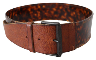 Elegant Dark Brown Leather Belt With Vintage Buckle - Luxury for You