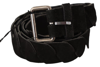 Elegant Black Waist Belt With Metal Buckle - Luxury for You