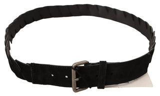 Elegant Black Waist Belt With Metal Buckle - Luxury for You