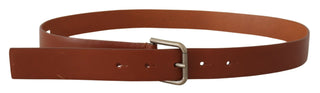 Elegant Leather Belt With Metal Buckle