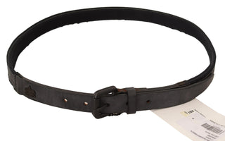 Classic Black Leather Belt With Buckle Fastening - Luxury for You