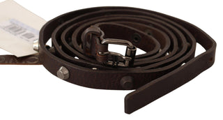 Chic Brown Leather Fashion Belt With Silver Buckle - Luxury for You