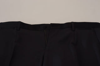 Elegant Black Wool Blend Trousers