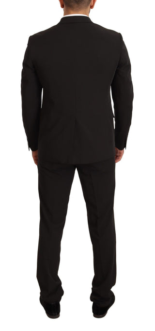 Elegant Black Slim Fit Two-piece Suit - Luxury for You