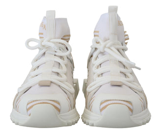 Elegant White Beige Sorrento Sneakers