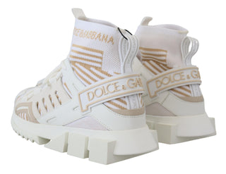 Elegant White Beige Sorrento Sneakers